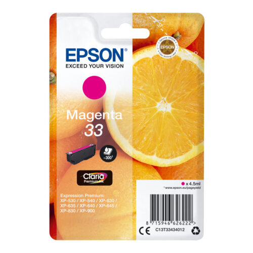 EPSON 1LB Singlepack Magenta 33 Claria Premium Ink
