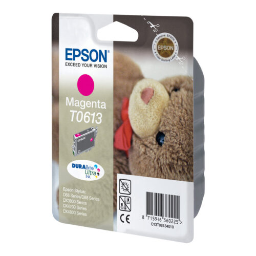 EPSON 1LB T0613 ink cartridge magenta standard capacity 8ml 250 pages 1-pack blister without alarm