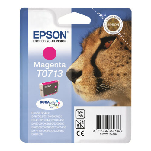 EPSON 1LB T0713 ink cartridge magenta standard capacity 5.5ml 1-pack blister without alarm