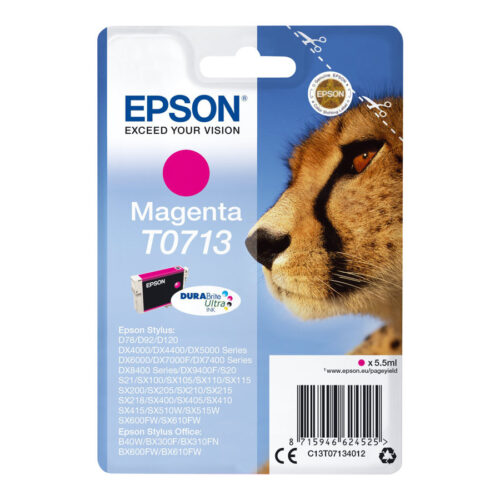EPSON 1LB T0713 ink cartridge magenta standard capacity 5.5ml 1-pack RF-AM blister w/s
