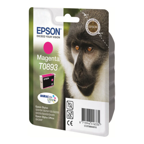 EPSON 1LB T0893 ink cartridge magenta low capacity 3.5ml 1-pack blister without alarm