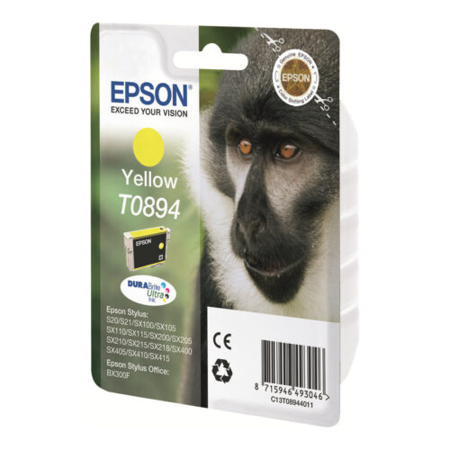 EPSON 1LB T0894 ink cartridge yellow low capacity 3.5ml 1-pack blister without alarm