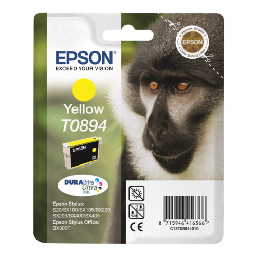 EPSON 1LB T0894 ink cartridge yellow low capacity 3.5ml 1-pack blister without alarm