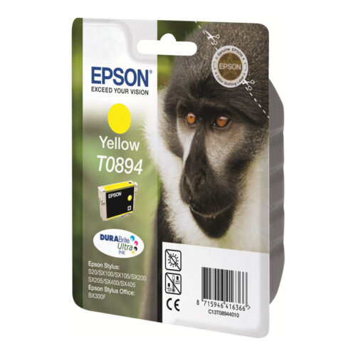EPSON 1LB T0894 ink cartridge yellow low capacity 3.5ml 1-pack blister without alarm
