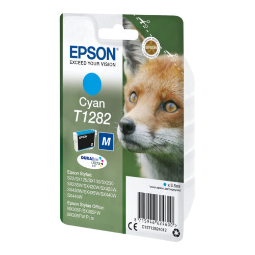 EPSON 1LB T1282 ink cartridge cyan standard capacity 3.5ml 1-pack RF-AM blister w/s