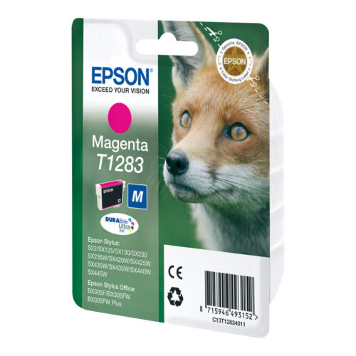 EPSON 1LB T1283 ink cartridge magenta standard capacity 3.5ml 1-pack blister without alarm