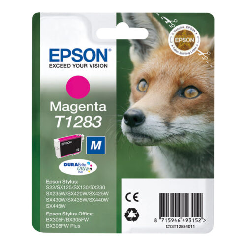 EPSON 1LB T1283 ink cartridge magenta standard capacity 3.5ml 1-pack blister without alarm