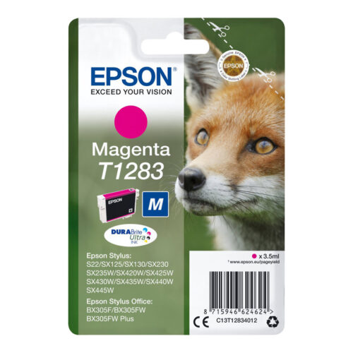 EPSON 1LB T1283 ink cartridge magenta standard capacity 3.5ml 1-pack blister without alarm