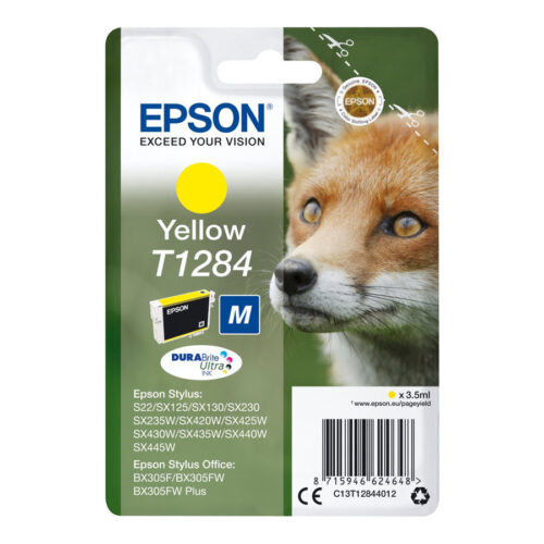 EPSON 1LB T1284 ink cartridge yellow standard capacity 3.5ml 1-pack blister without alarm