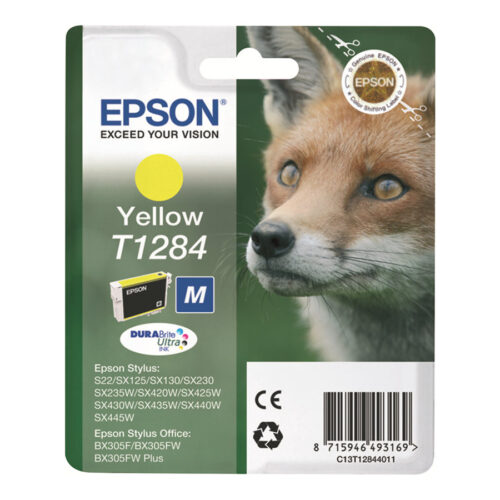 EPSON 1LB T1284 ink cartridge yellow standard capacity 3.5ml 1-pack RF-AM blister w/s