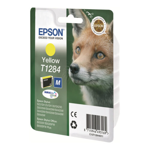EPSON 1LB T1284 ink cartridge yellow standard capacity 3.5ml 1-pack RF-AM blister w/s