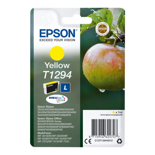 EPSON 1LB T1294 ink cartridge yellow high capacity 7ml 1-pack blister without alarm