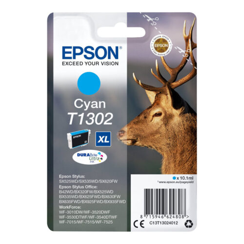 EPSON 1LB T1302 ink cartridge cyan extra high capacity 10.1ml 1-pack blister without alarm – DURABrite Ultra Ink