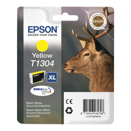 EPSON 1LB T1304 ink cartridge yellow extra high capacity 10.1ml 1-pack blister without alarm – DURABrite Ultra Ink