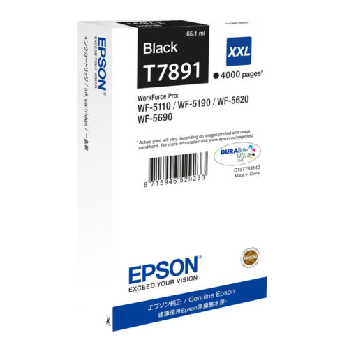EPSON 1LB T7891 ink cartridge black extra high capacity 4.000 pages 1-pack