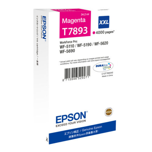 EPSON 1LB T7893 ink cartridge magenta extra high capacity 4.000 pages 1-pack