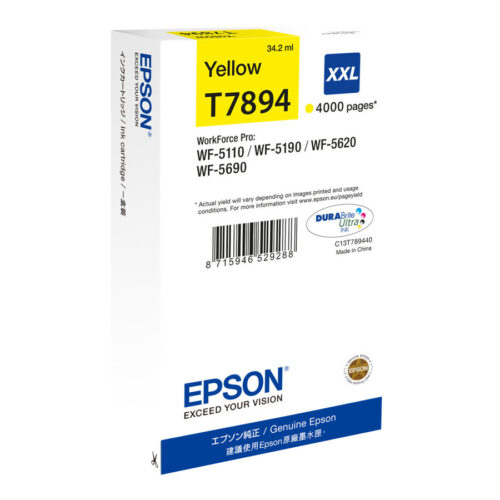 EPSON 1LB T7894 ink cartridge yellow extra high capacity 4.000 pages 1-pack