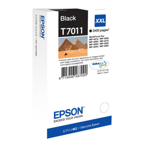 EPSON 1LB WP4000/4500 ink cartridge black extra high capacity 3.400 pages 1-pack blister without alarm