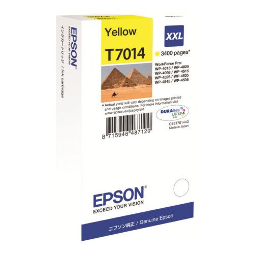 EPSON 1LB WP4000/4500 ink cartridge yellow extra high capacity 3.400 pages 1-pack blister without alarm