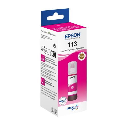 EPSON 2LB 113 EcoTank Pigment Magenta ink bottle