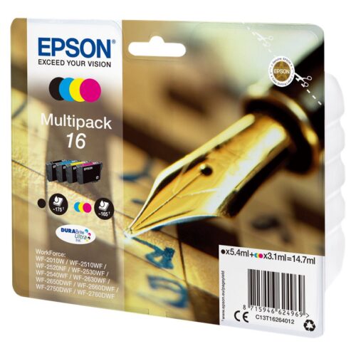 EPSON 2LB 16 ink cartridge black and tri-colour standard capacity 14.7ml 1-pack blister without alarm