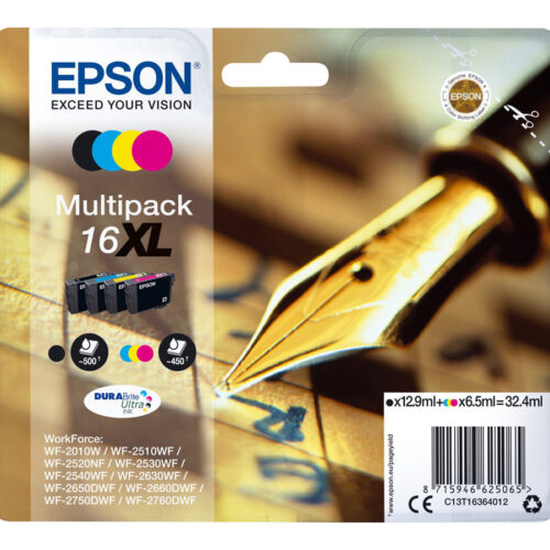 EPSON 2LB 16XL ink cartridge black and tri-colour high capacity 32.4ml 1-pack RF-AM blister w/s