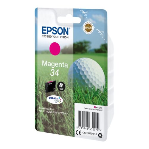 EPSON 2LB Singlepack 34 Ink Magenta DURABrite Ultra 4.2ml Blister w/s