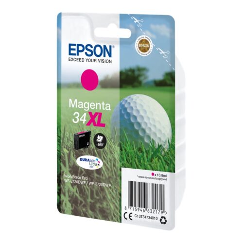 EPSON 2LB Singlepack 34XL Ink Magenta DURABrite Ultra 10.8ml Blister XL w/s