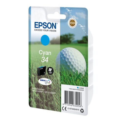 EPSON 2LB Singlepack Cyan 34 – DURABrite Ultra Ink
