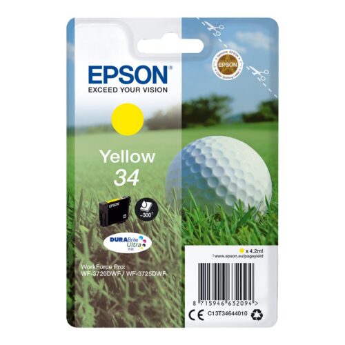 EPSON 2LB Singlepack Yellow 34 – DURABrite Ultra Ink