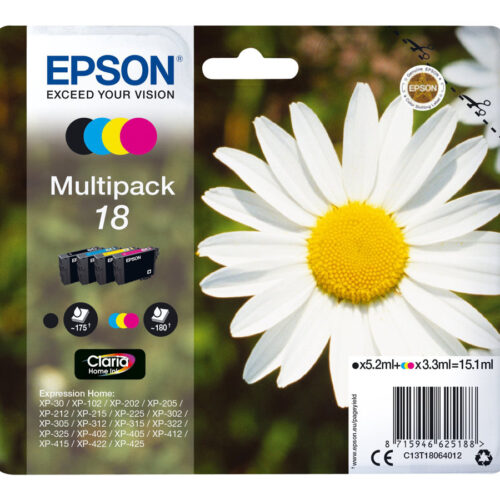 EPSON 3LB 18 ink cartridge black and tri-colour standard capacity 15.1ml 1-pack RF-AM blister w/s