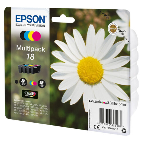 EPSON 3LB 18 ink cartridge black and tri-colour standard capacity 15.1ml 1-pack RF-AM blister w/s
