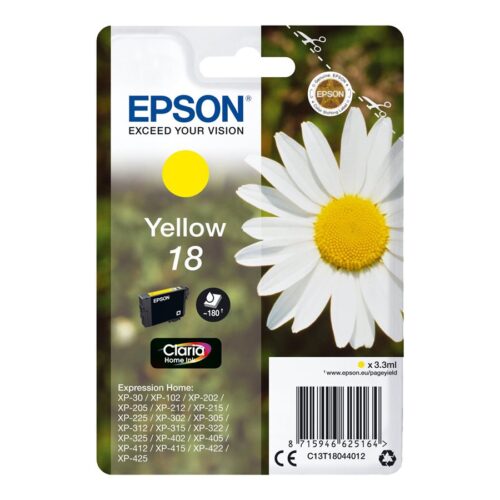 EPSON 3LB 18 ink cartridge yellow standard capacity 3.3ml 180 pages 1-pack RF-AM blister w/s