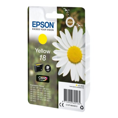EPSON 3LB 18 ink cartridge yellow standard capacity 3.3ml 180 pages 1-pack RF-AM blister w/s