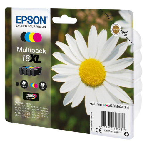 EPSON 3LB 18XL ink cartridge black and tri-colour high capacity 31.3ml 1-pack RF-AM blister multi tag w/s