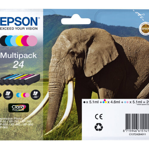 EPSON 3LB 24 Ink cartridge black and five colour standard capacity 29.1ml 1-pack RF-AM blister w/s