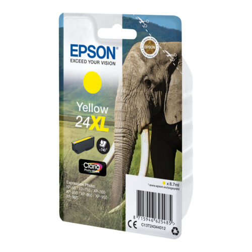 EPSON 3LB 24XL ink cartridge yellow high capacity 8.7ml 740 pages 1-pack RF-AM blister w/s