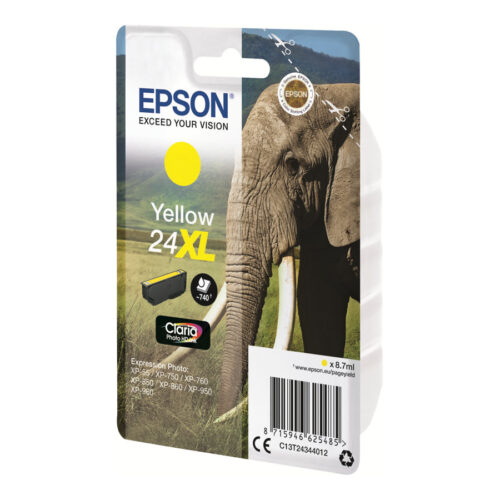 EPSON 3LB 24XL ink cartridge yellow high capacity 8.7ml 740 pages 1-pack RF-AM blister w/s