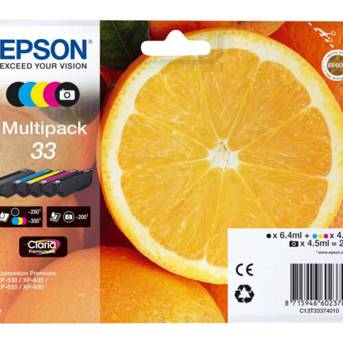 EPSON 4LB 33 Multipack non tagged Claria Premium Ink Orange