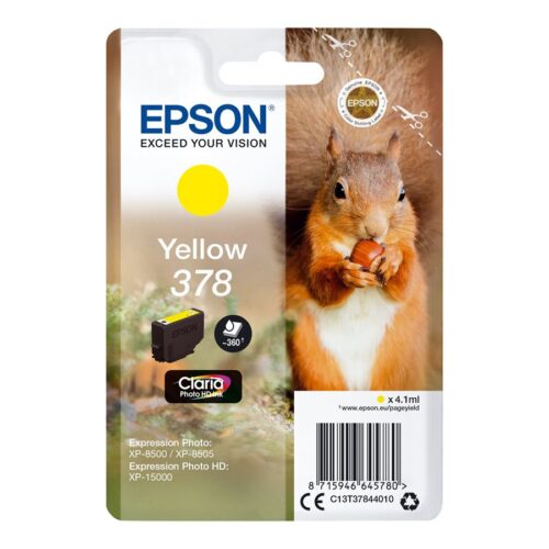 EPSON 4LB 378 Yellow Ink Cartridge with sec 8x w/s