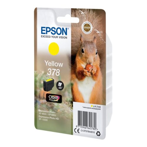 EPSON 4LB 378 Yellow Ink Cartridge with sec 8x w/s