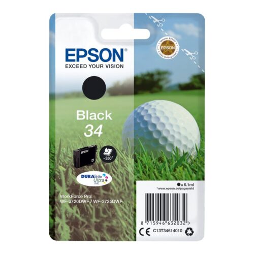 EPSON 4LB Singlepack 34 Ink Black DURABrite Ultra 6.1ml Blister w/s