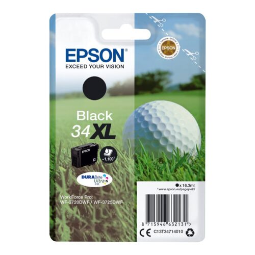 EPSON 4LB Singlepack 34XL Ink Black DURABrite Ultra 16.3ml Blister XL w/s