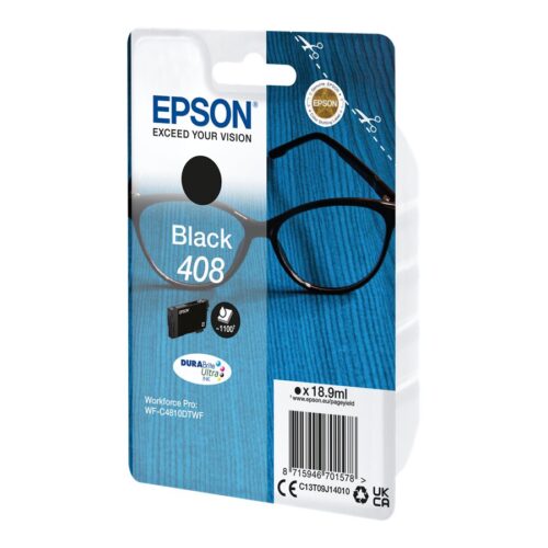 EPSON 4LB Singlepack Black 408 DURABrite Ultra Ink