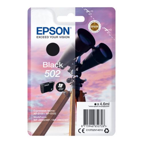 EPSON 4LB Singlepack Black 502 Ink SEC w/s