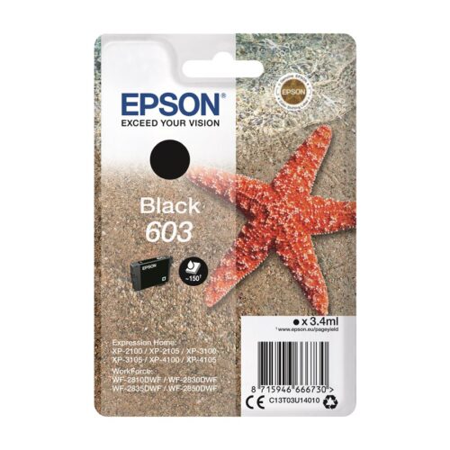 EPSON 4LB Singlepack Black 603 Ink w/s