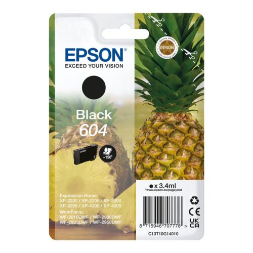 EPSON 4LB Singlepack Black 604 Ink w/s