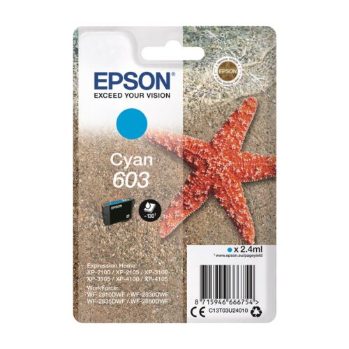 EPSON 4LB Singlepack Cyan 603 Ink