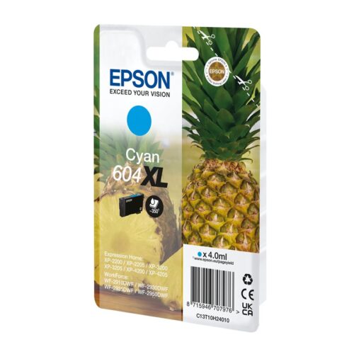 EPSON 4LB Singlepack Cyan 604XL Ink