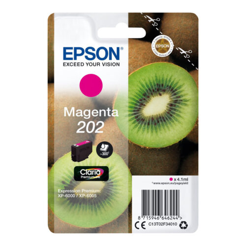 EPSON 4LB Singlepack Magenta 202 Kiwi Clara Premium Ink